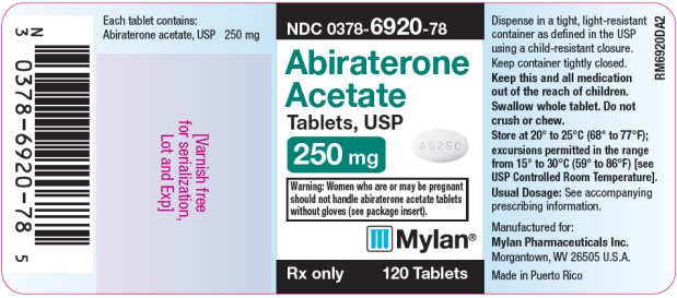 Rx Item-Abiraterone Acetate 250MG 120 Tab by Mylan Pharma USA 