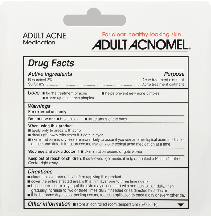 '.Acnomel Acne 2%-8% Cream.'