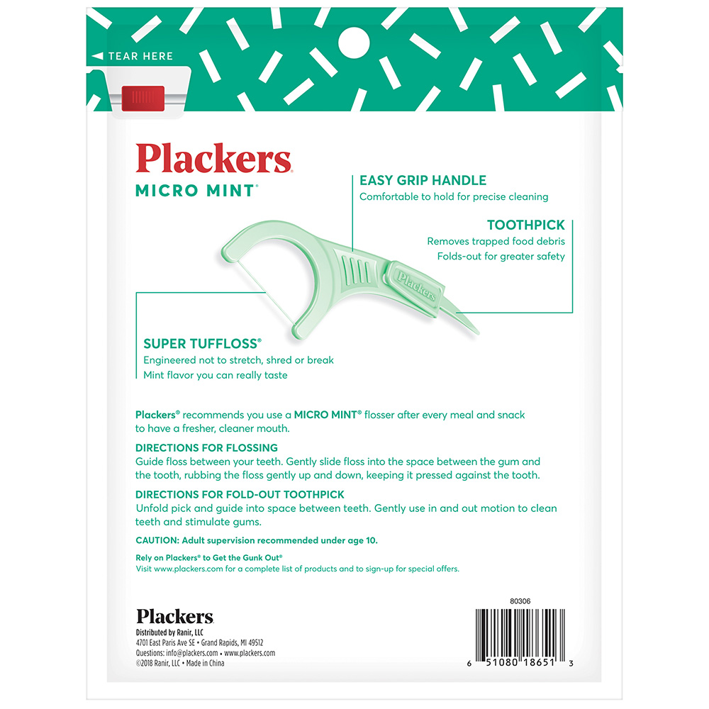 '.Plackers Flossers Micro Mint .'