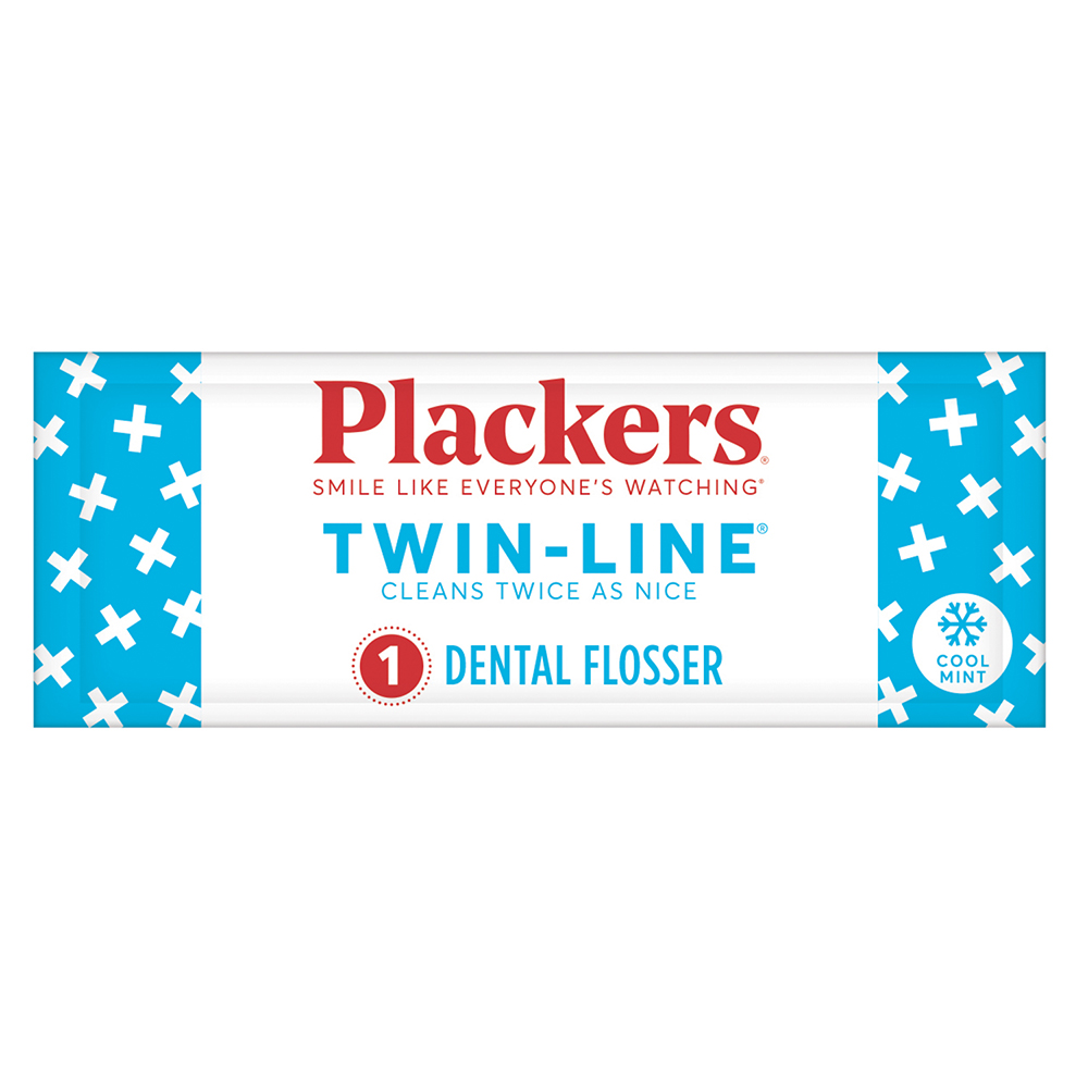 Plackers Flossers Twin Line Mint 1 Count Case Of 1000