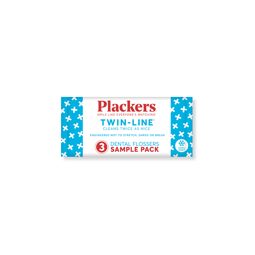 Plackers Flossers Twin Line Mint 3 Count Case Of 864