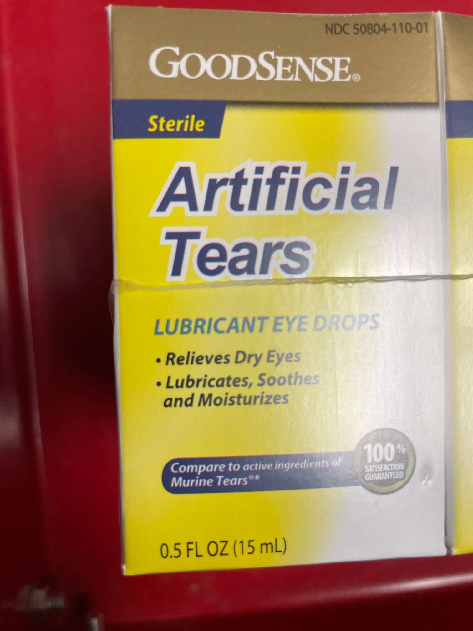 Sterile Artificial Tears Lubricant Eye Drops, 0.5 fl. oz. 