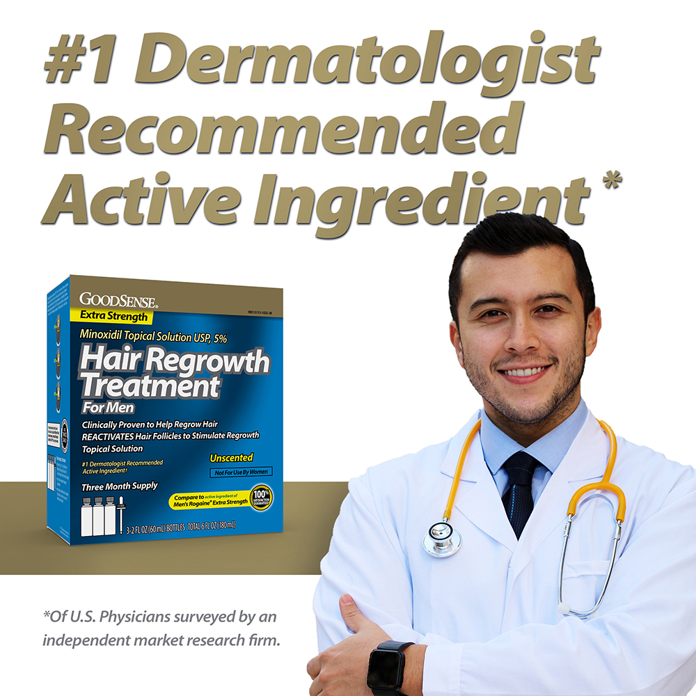 Good Sense Minoxidil Topical Solution 5 For Men 90 Day Gen Rogaine