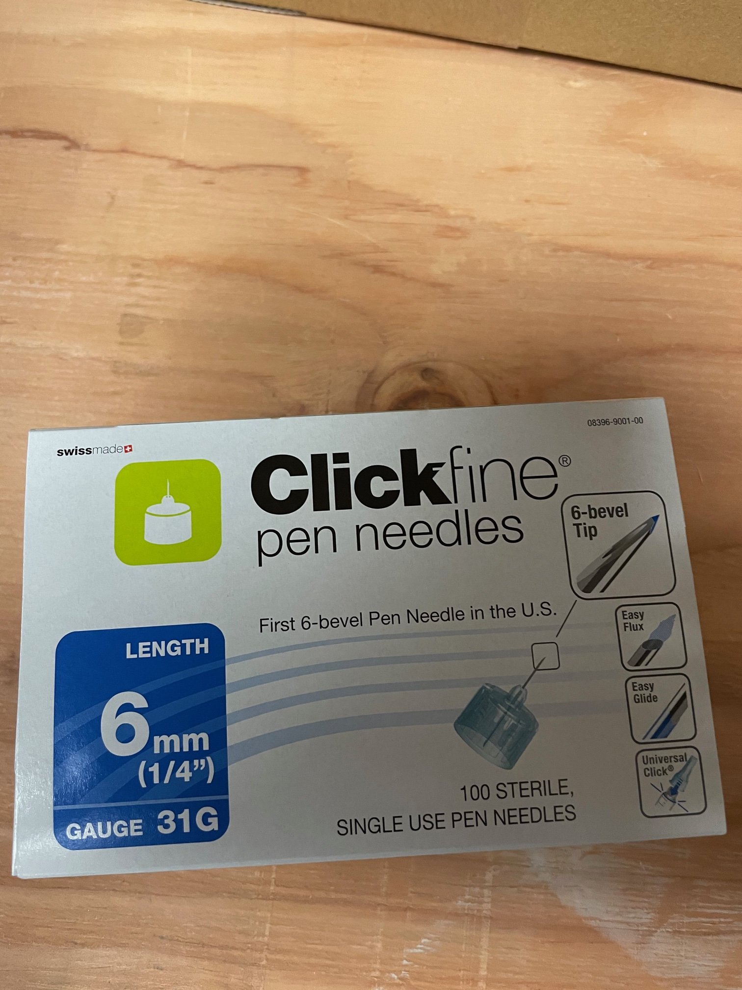Item No.: OTClp12518/D Good Sense, CLICKFINE Goodsense Pen Needle W/Clickfine 6MM 31G 100 Count Case Of 20 Category: Diabetic UPC Code: 3-83960-70693-0 Inner Pack:0 Compare To: Becton Dickinson 14 Di