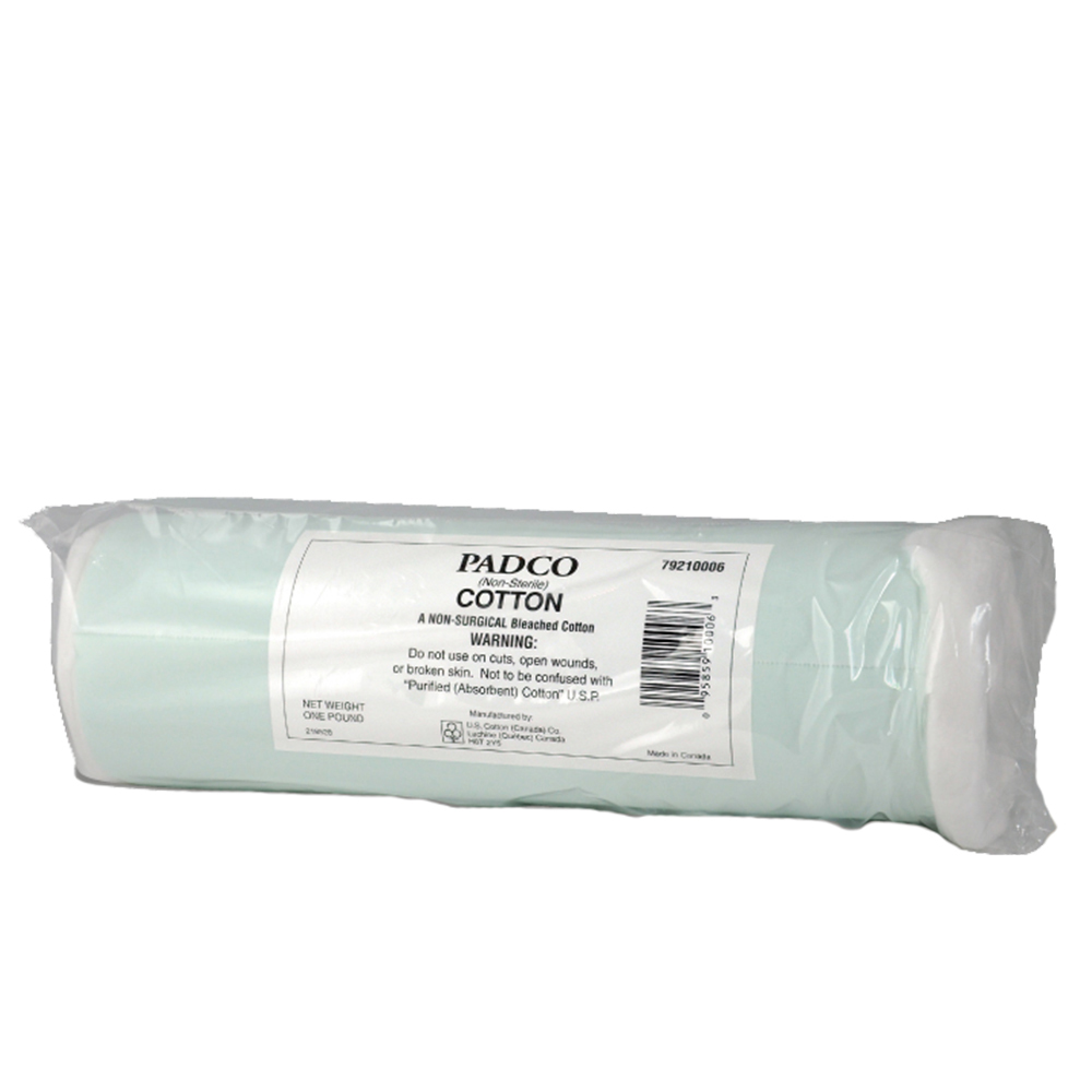 U.S. Cotton� Padco� Non- Sterile Bleached Cotton Roll 1 Lb 