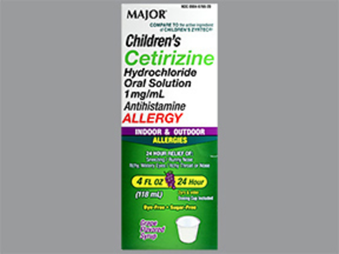 Cetirizine Hcl Child 1Mg- ml Solution By Major Pharma USA  Gen Zyrtec