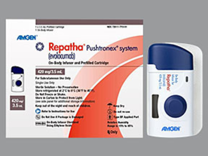 Rx ItemRepatha evolocumab SUBCUT WEAR INJCPUSHTRONEX 420 Mg Sys 3.5 Ml