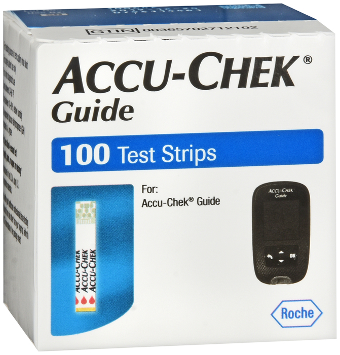Case of 12-Accu-Chek Guide Test Strips 100 Count By Roche Diagnost