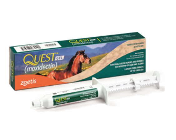 Case of 45-Quest Gel moxidectin 2% Dewormer-Boticide for Horses 14.4gm By Zoetis