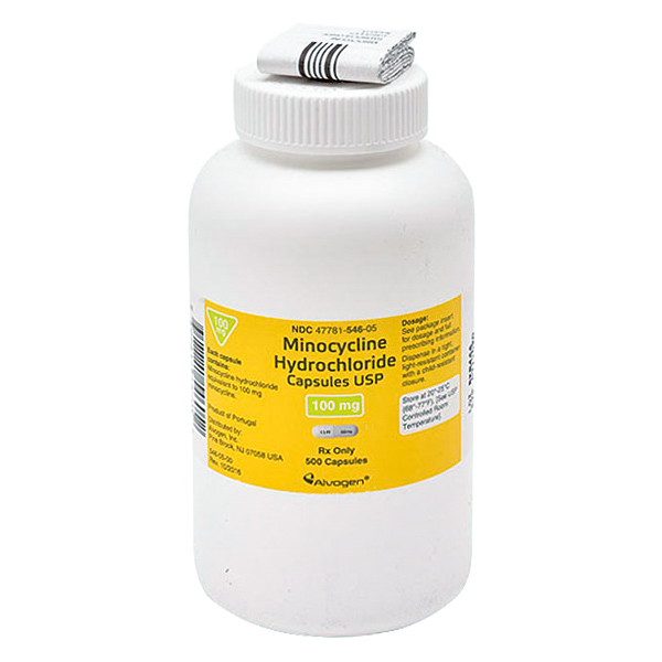 Rx Item-Minocycline 100mg Cap 500 By Alvogen Pharma