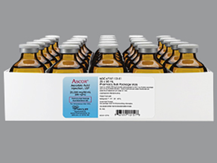 Rx Item-Ascor 500MG-ML ascorbic acid Vit C 25X50 ML Vial by Mcguff Pharma USA 
