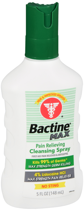 Bactine Max pain Relieving Cleansing Spray 5 oz One Bottle