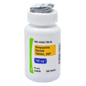 Doxycycline Hyclate 100mg Tab 500 by Lupin Pharma