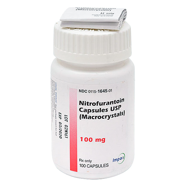 Rx Item-Nitrofurantoin Macrocrystals 100mg Cap 100 By Amneal Pharma