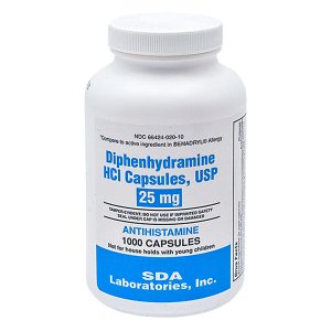 Diphenhydramine Gen Benadryl 25mg Capsule 1000 Count by SDA