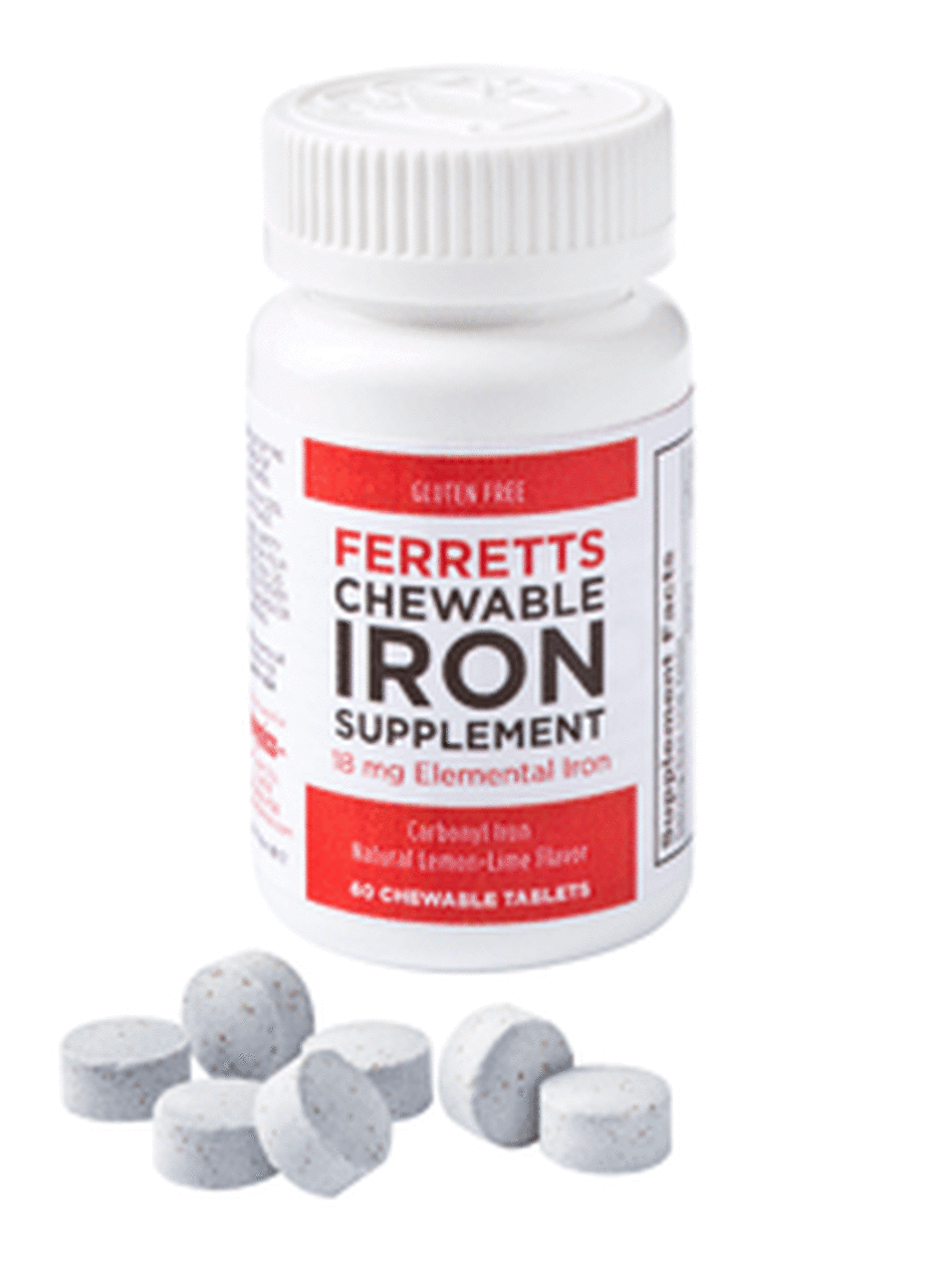 Ferretts Chewable Iron Supplement (18mg) - 60 Tablets