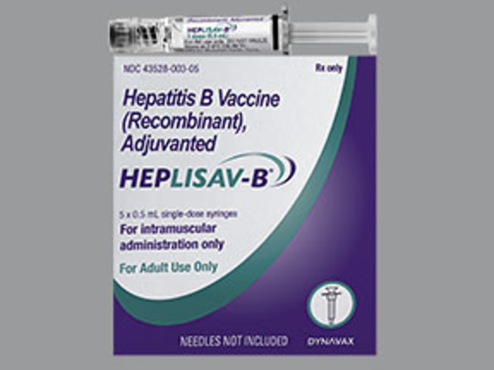 Rx Item-Heplisav-B hepatitis B vaccine/Cp20 MCG SYR 5X0.5 ML BY Dynavax Vaccines