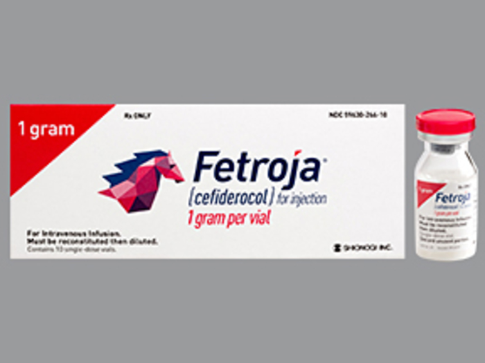 Rx Item-Fetroja 10X1 GM Single Dose Vial -Keep Refrigerated - by Shionogi Pharma USA 
