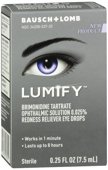 Case of 24-Lumify Redness Relief Drops Bausch & Lomb Drops 7.5 ml By Valeant North America USA 