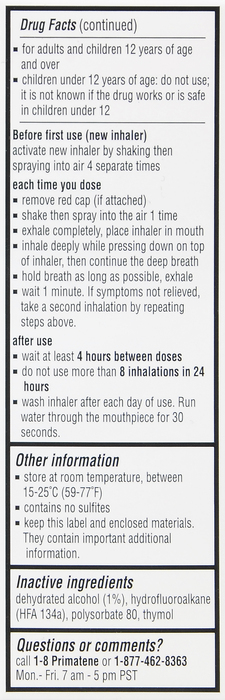 '.Primatene EPINEPHRINE Mist Inh.'