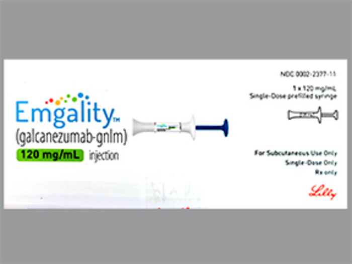 Rx Item-Emgality 120MG PFS-Keep Refrigerated - by Lilly Eli & Co USA 