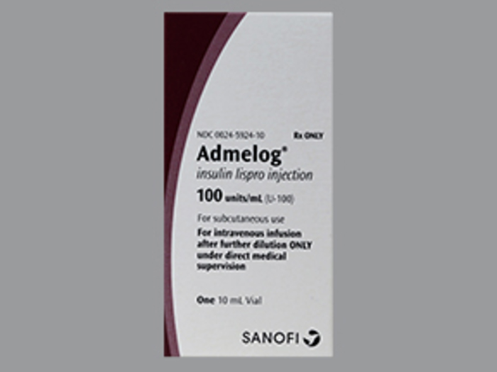 Rx Item-ADMELOG insulin lispro SUBCUT VIAL 100UN/ML VL 10ML BY SANOFI