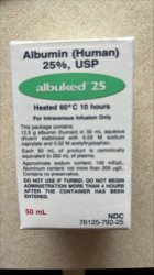 Rx Item-Albuked Albumin Human 25% Vial 50ml By Kedrion Bioscience