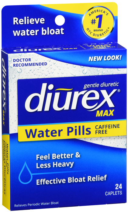 Pack of 12-Diurex Max Water Caplets 24CT By Alva-Amco Pharmacol Cos.Inc.