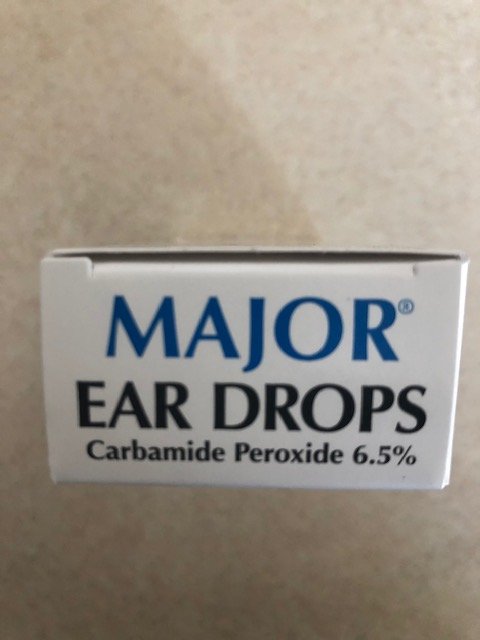 Eardrops Gen Debrox Carbamide Peroxide 6% Wax Removal Aid Drops - 0.5 Fl oz by Major Pharma Item No.:615075 615075 NDC No.: 00904-6627-35 0904-6627-35 0904662735 00904662735 UPC No.: 3-09046-62735-