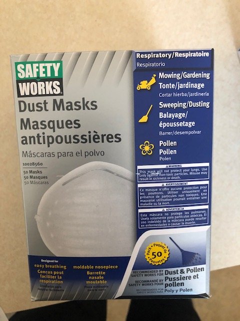 Safety Works Non-Toxic Dust Mask Box of 50 by Safety Works BUNZI