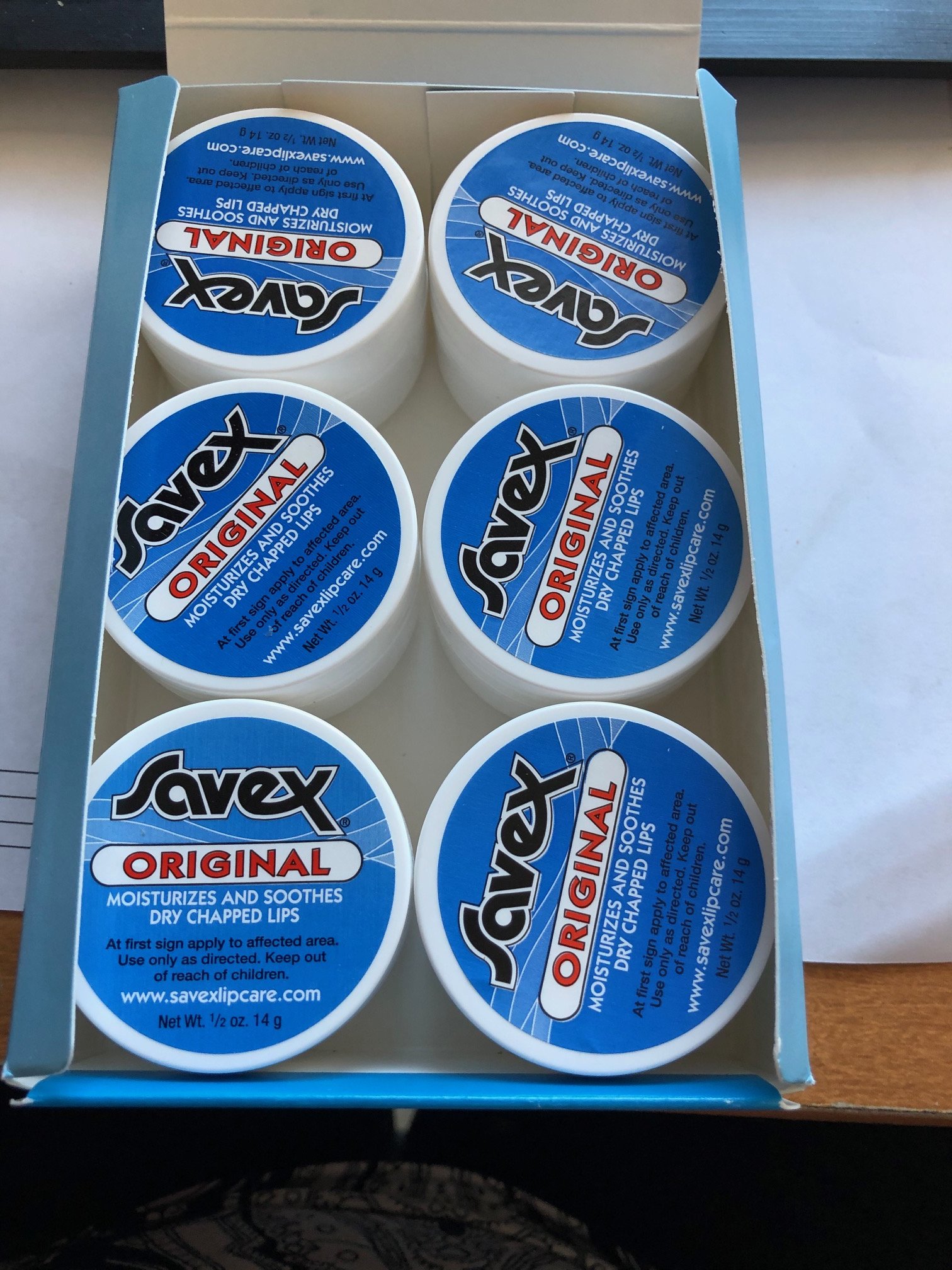 Savex Lip Balm ORIGINAL 6x1/2oz original jar
0-73179-00025-6 073179-000256 073179000256