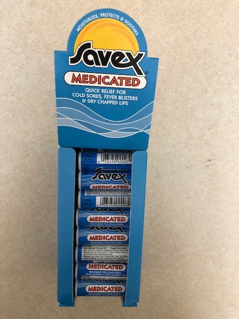 Savex Lip Balm medicated 24X0.15 Oz By Savex/Kenwick Lab