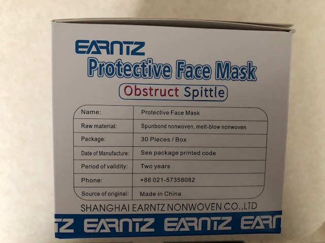 Protective Face mask Ostruct Spittle FFP2 BFE>95% One Box of 30 Masks