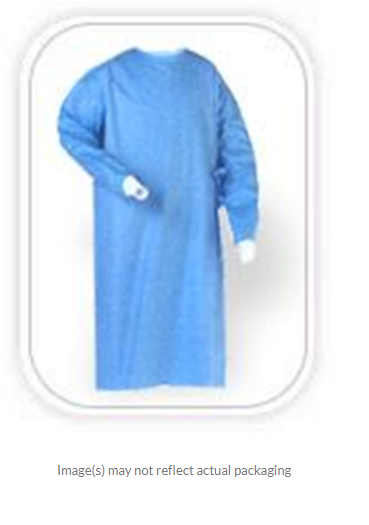 Evolution 4 Non-Reinforced Surgical Gown with Raglan Sleeves, Blue, Large