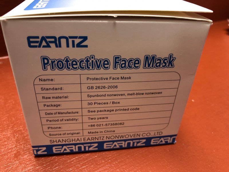 Protective Face KN95 Elastic Ear-Loop mask FFP2 KN95 BFE>95% One Box of 5- Masks