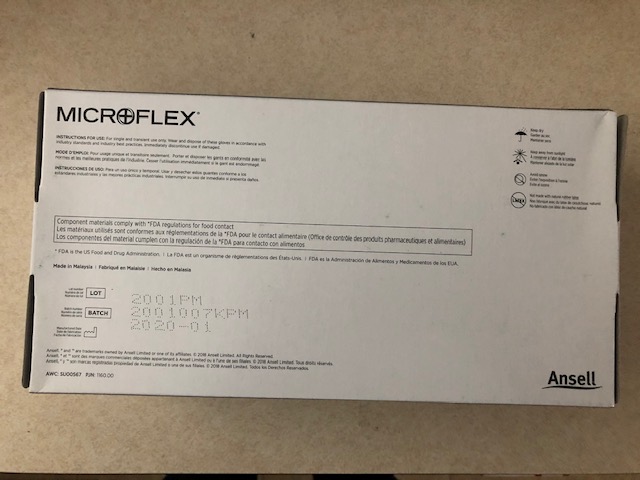 Cobalt Nitrile Disposable Gloves, Blue, Large Box of 100 by Microflex