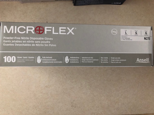 Cobalt Nitrile Disposable Gloves, Blue, Large Box of 100 by Microflex