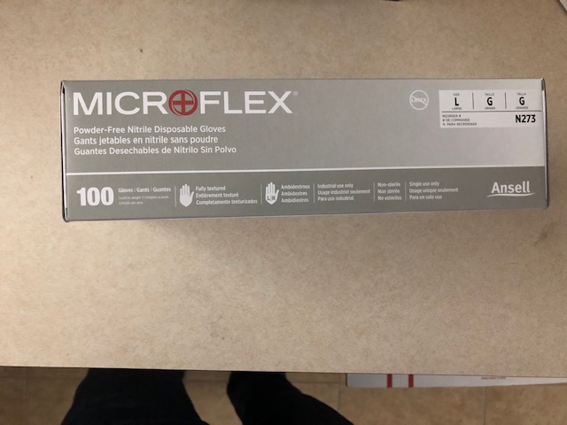 Cobalt Nitrile Disposable Gloves, Blue, Large Box of 100 by Microflex