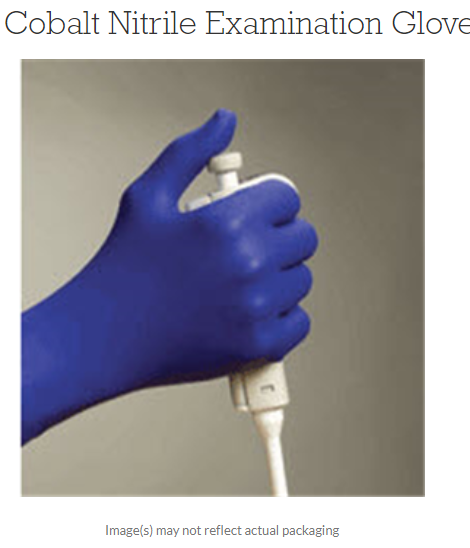 Cobalt Nitrile Disposable Gloves, Blue, Large Box of 100 by Microflex