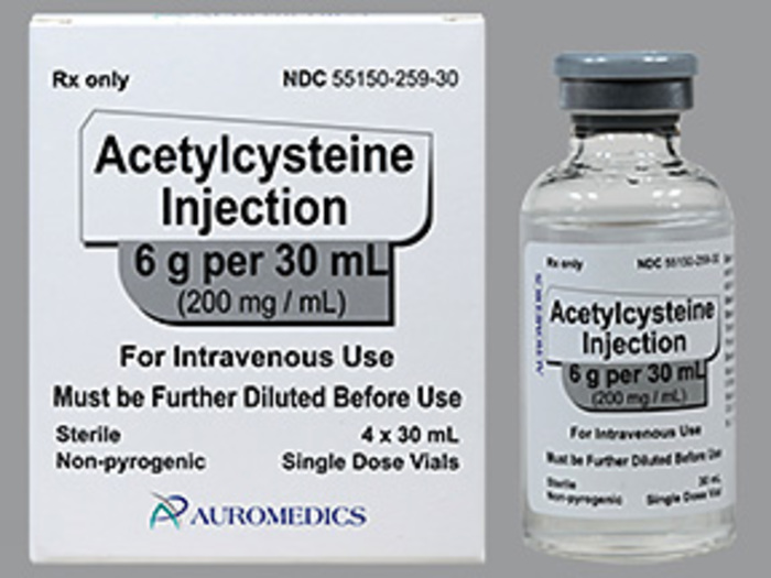 Rx Item-Acetylcysteine 20% 6Gm 4X30 Ml Sdv By Auromedics Pharma 