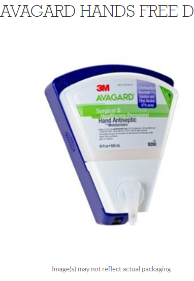 Avagard Hands Free Dispenser BY 3M Case of 24