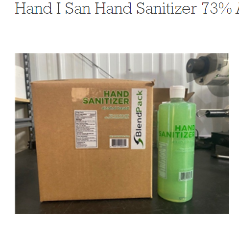 Hand I San Hand Sanitizer 73% Alcohol, 32oz by Blue Ridge Elements