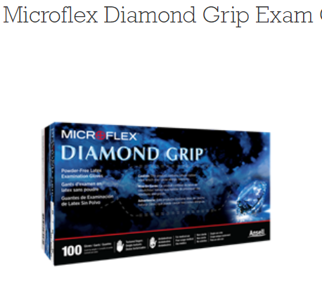 Microflex Diamond Grip Powder-Free Latex Exam Gloves 100 Mf-300-XL By Microflex 