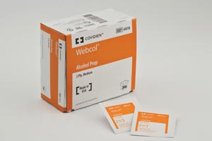 Alcohol Swabs Prep Pads Webcol box of 200 2ply 20 boxes in one Case by Cardi