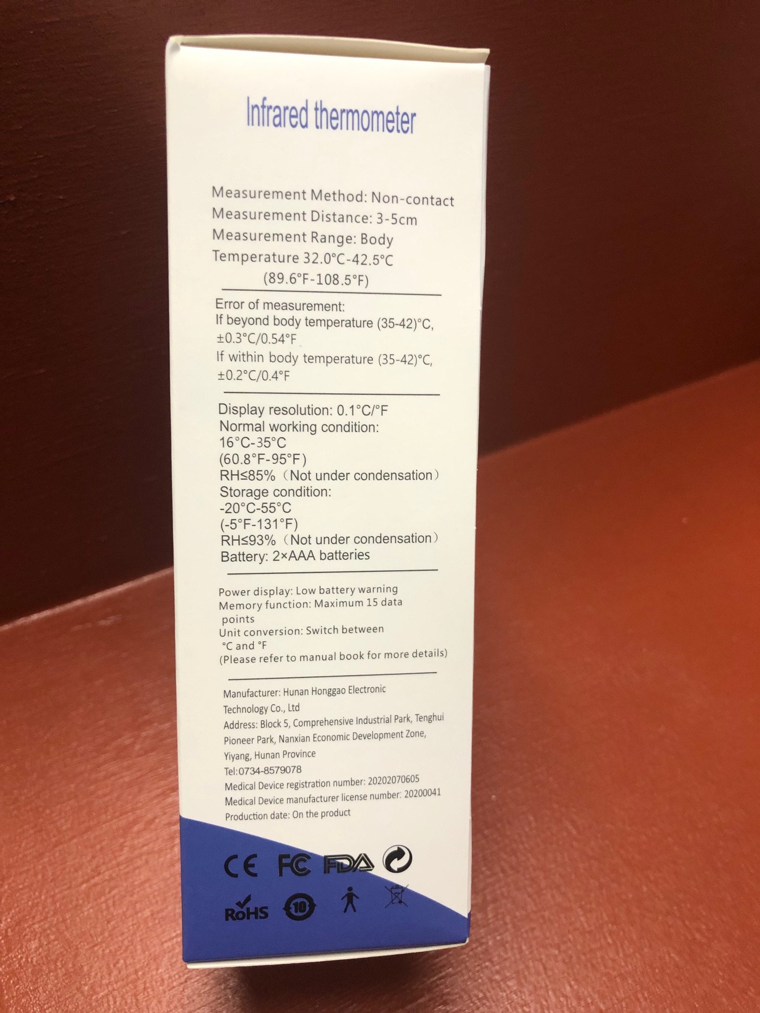 DIKANG INFRARED THERMOMETER TOUCH-FREE DIGITAL BY DIKANG HG01