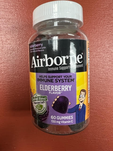 Airborne GUMMIES ELDERBERRY 60CT Case of 24 By Reckitt Benckiser