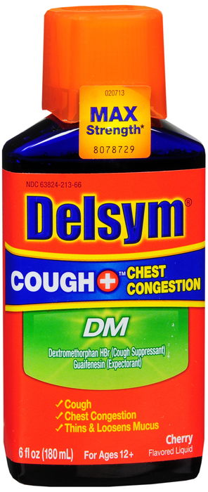 Delsym Cough+ DM Cough/Congest Liquid 6 oz By RB Health  USA 