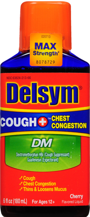 Pack of 12-Delsym Cough+ DM Cough/Congest Liquid 6 oz By RB Health  USA 