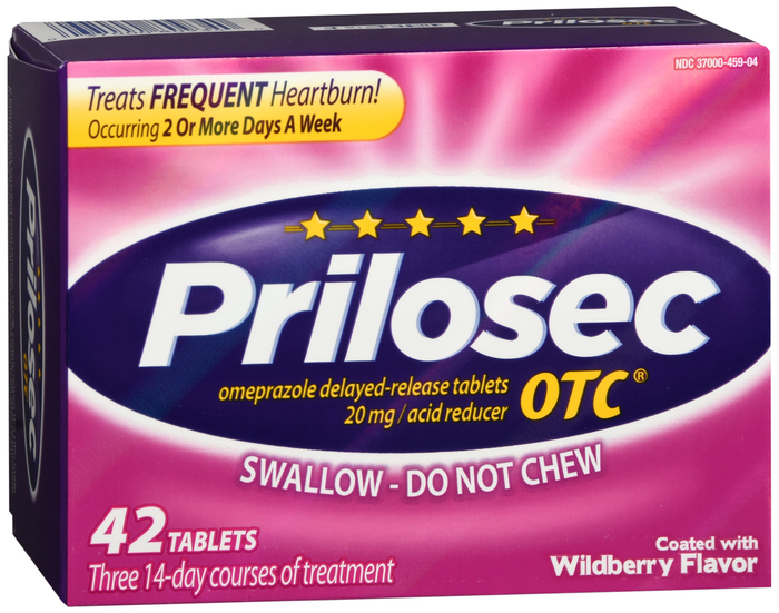 Prilosec OTC Tablet Wild Berry 42Ct case of 24
