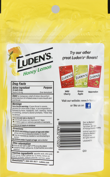 '.Luden's HONEY LEMON DROPS  .'
